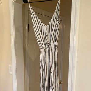 Juniper Blu Black and white long romper